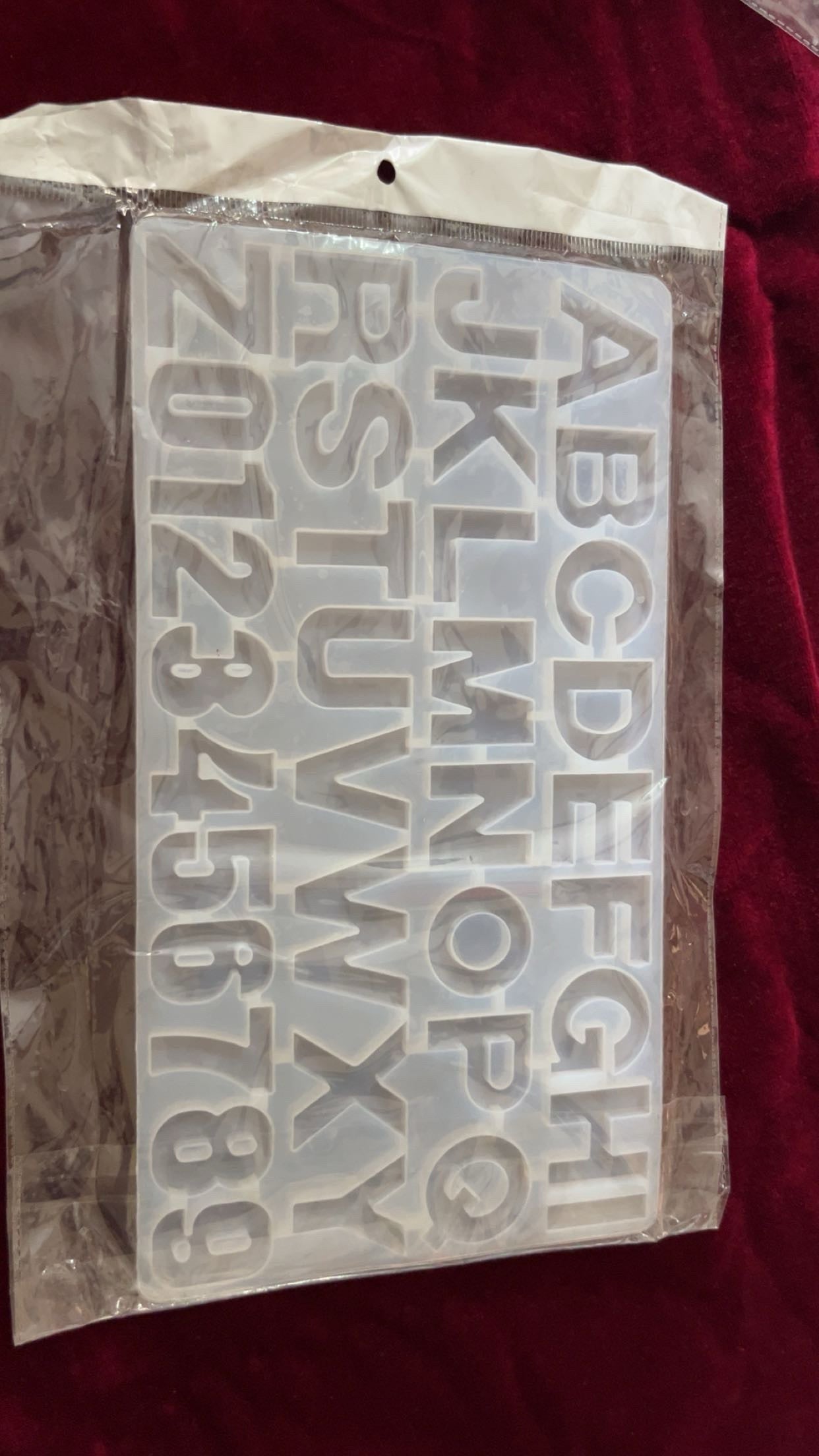 Alphabets/Numerics Mold Without Hole