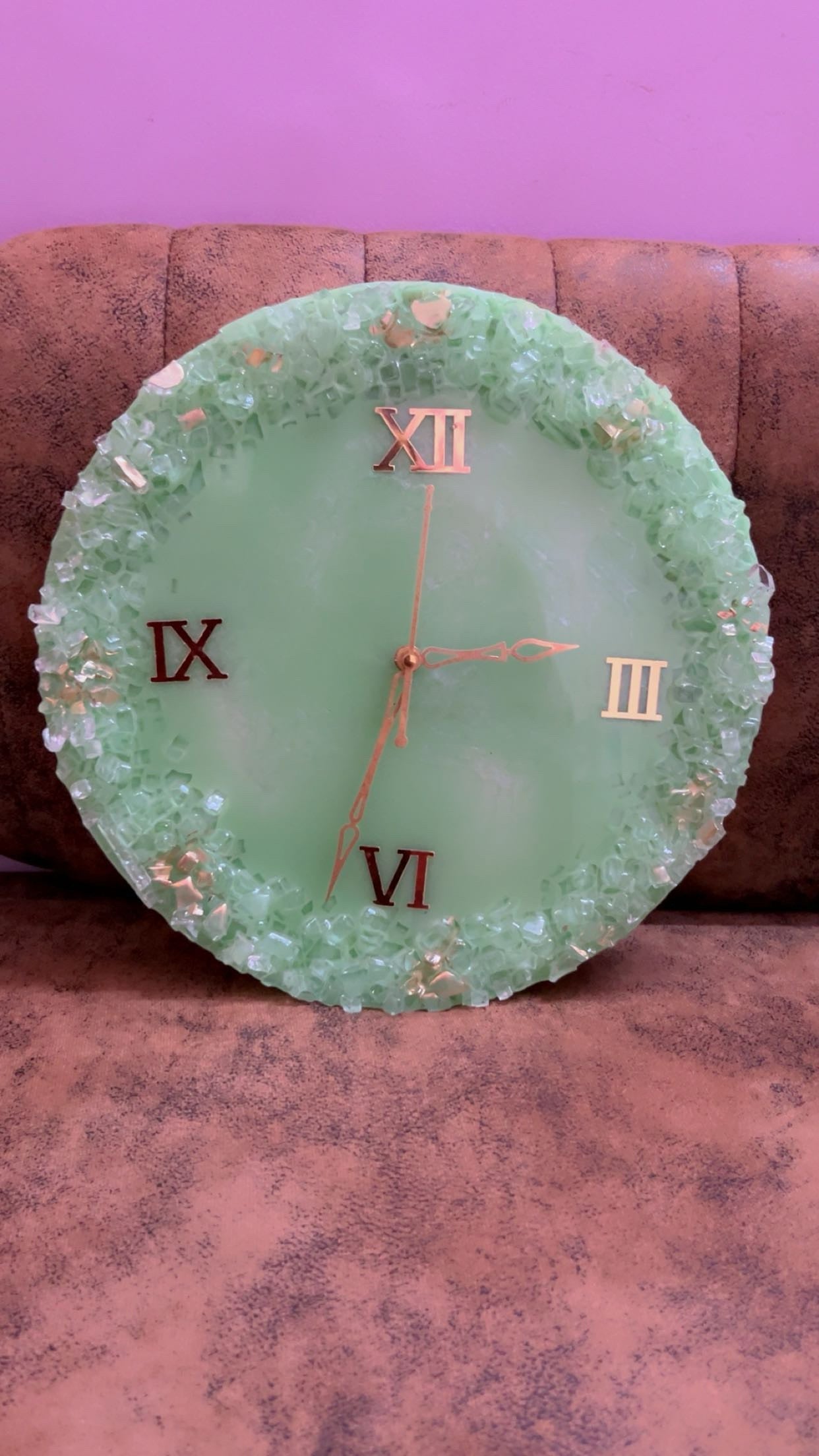 Handcrafted Resin Wall Clock