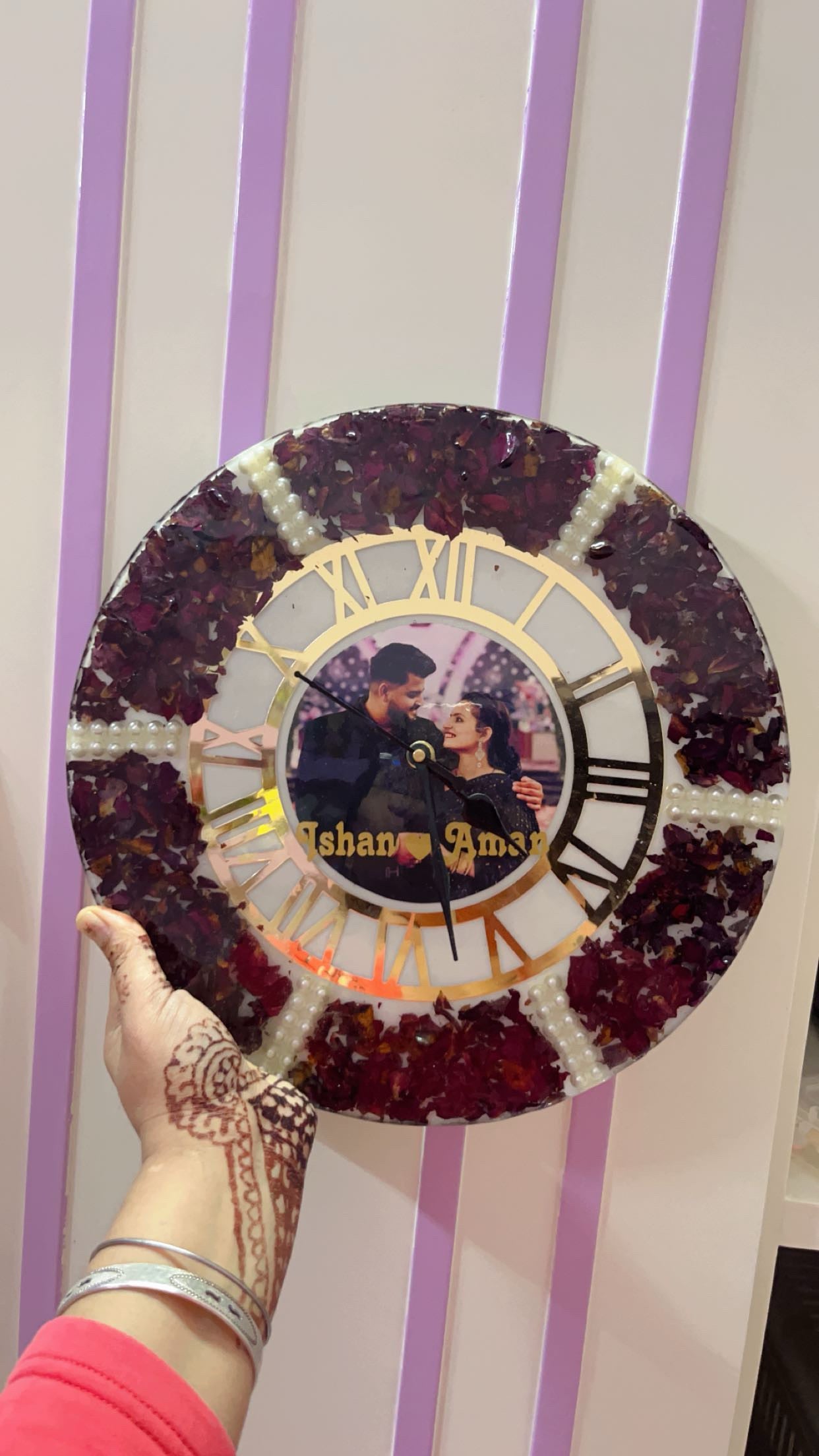 Handcrafted Resin Wall Clock