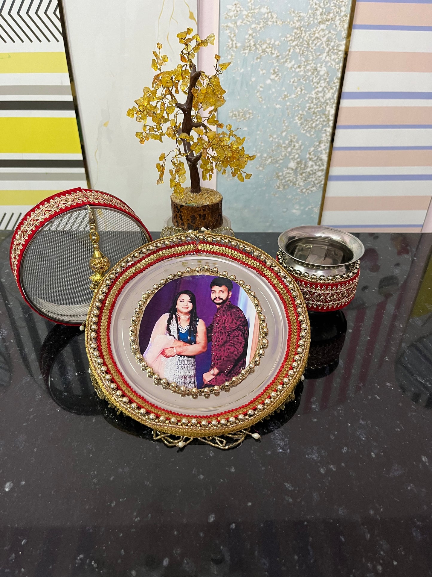Personalized Karwa Chauth Thali