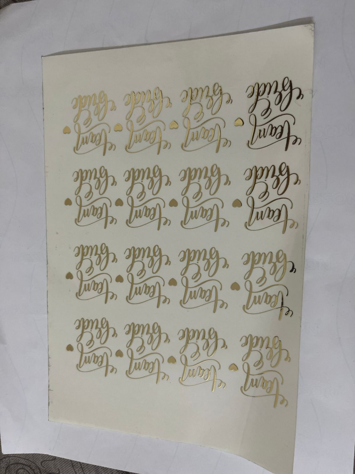 Team Bride Embossed Sticker