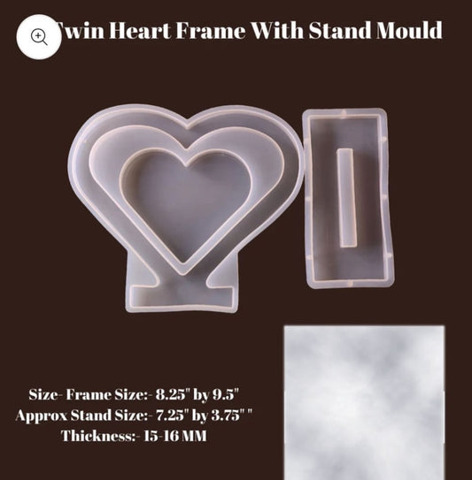 Twin Heart Frame Mold With Stand