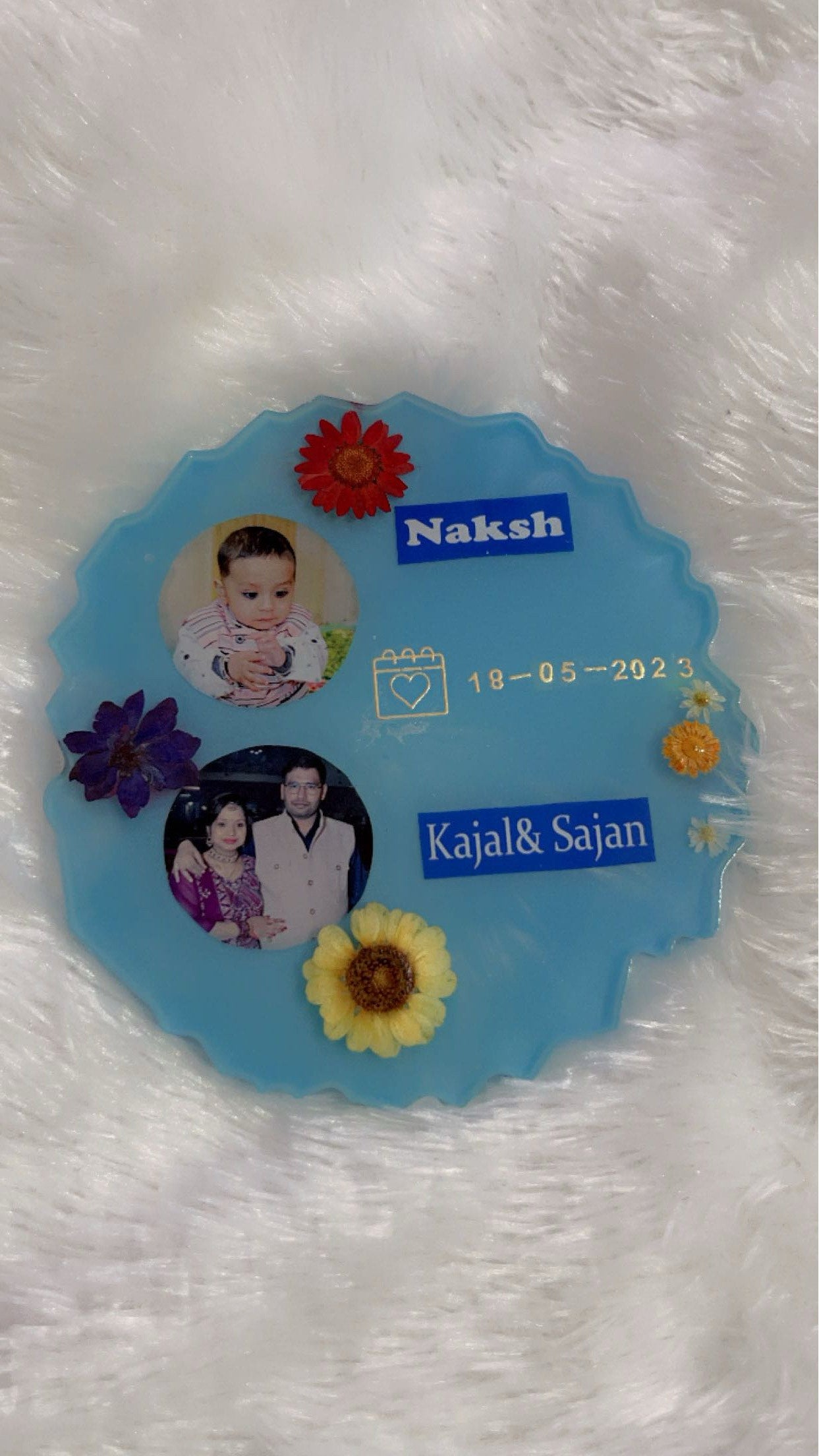 Handcrafted Resin Photo Frame - Personalized Keepsake