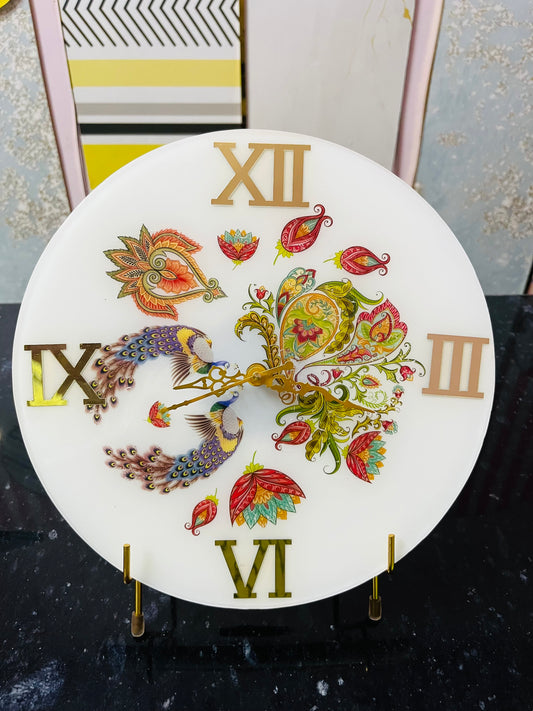 Handcrafted Resin Wall Clock