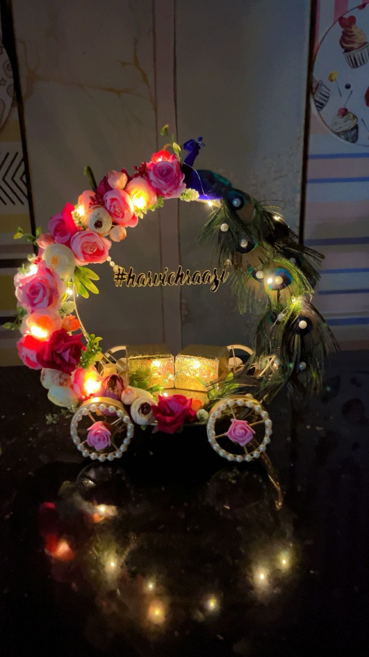 Personalized Ring Haldi Ceremony Platter