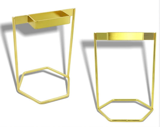 Pillar Clock Stand Gold