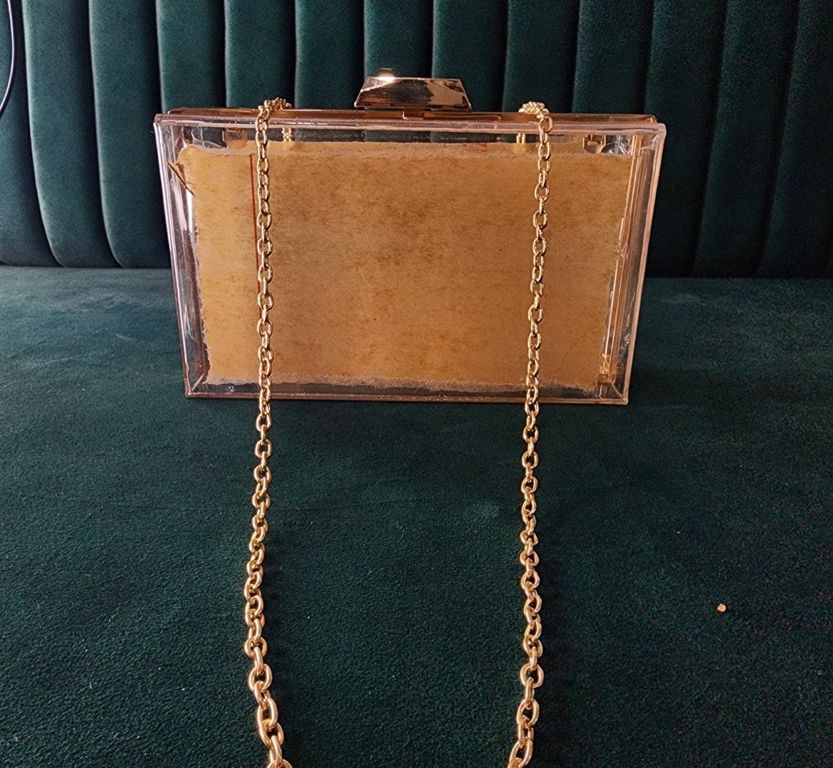 Clear Acrylic Clutch Box With Chain