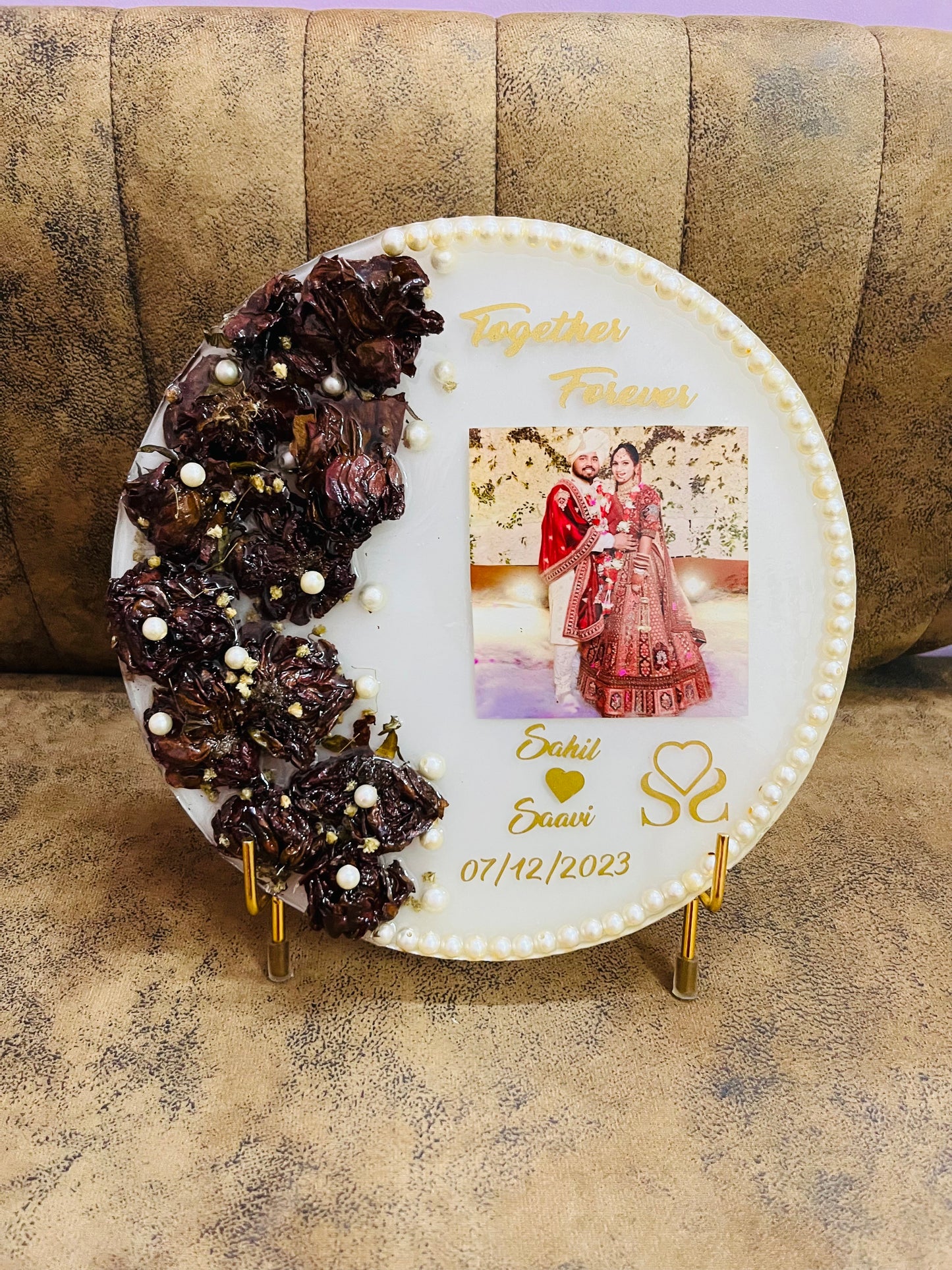 Handcrafted Resin Photo Frame - Personalized Keepsake