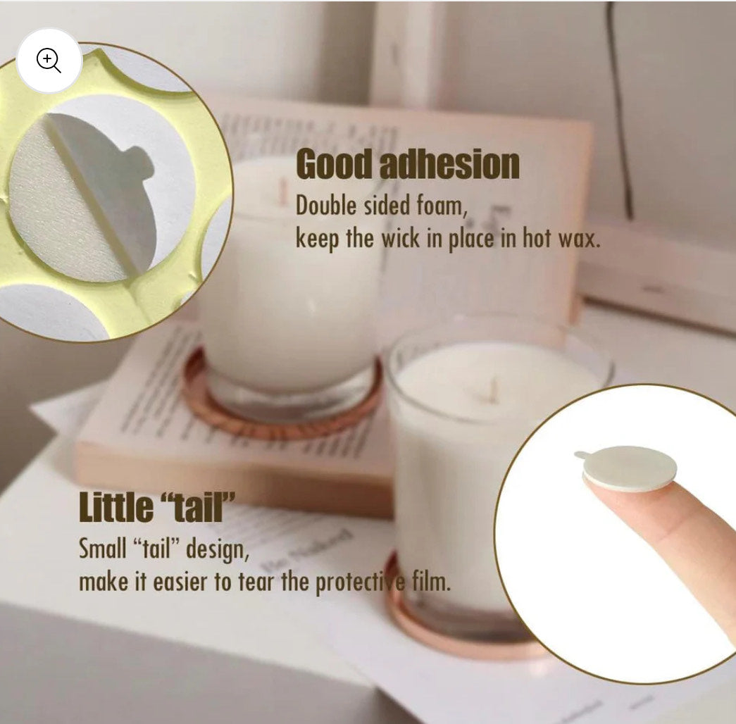 Candle Wick Stickers 5 Sheets (100 Sticker)