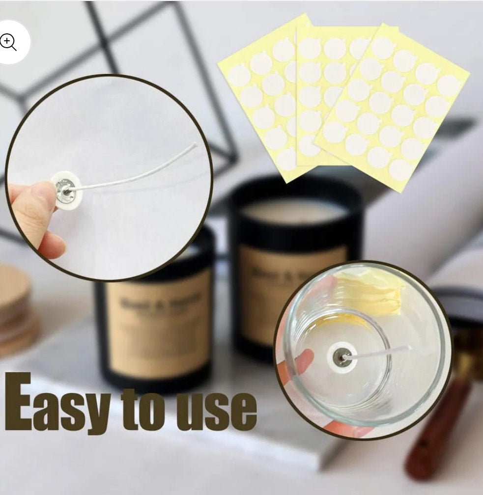 Candle Wick Stickers 5 Sheets (100 Sticker)