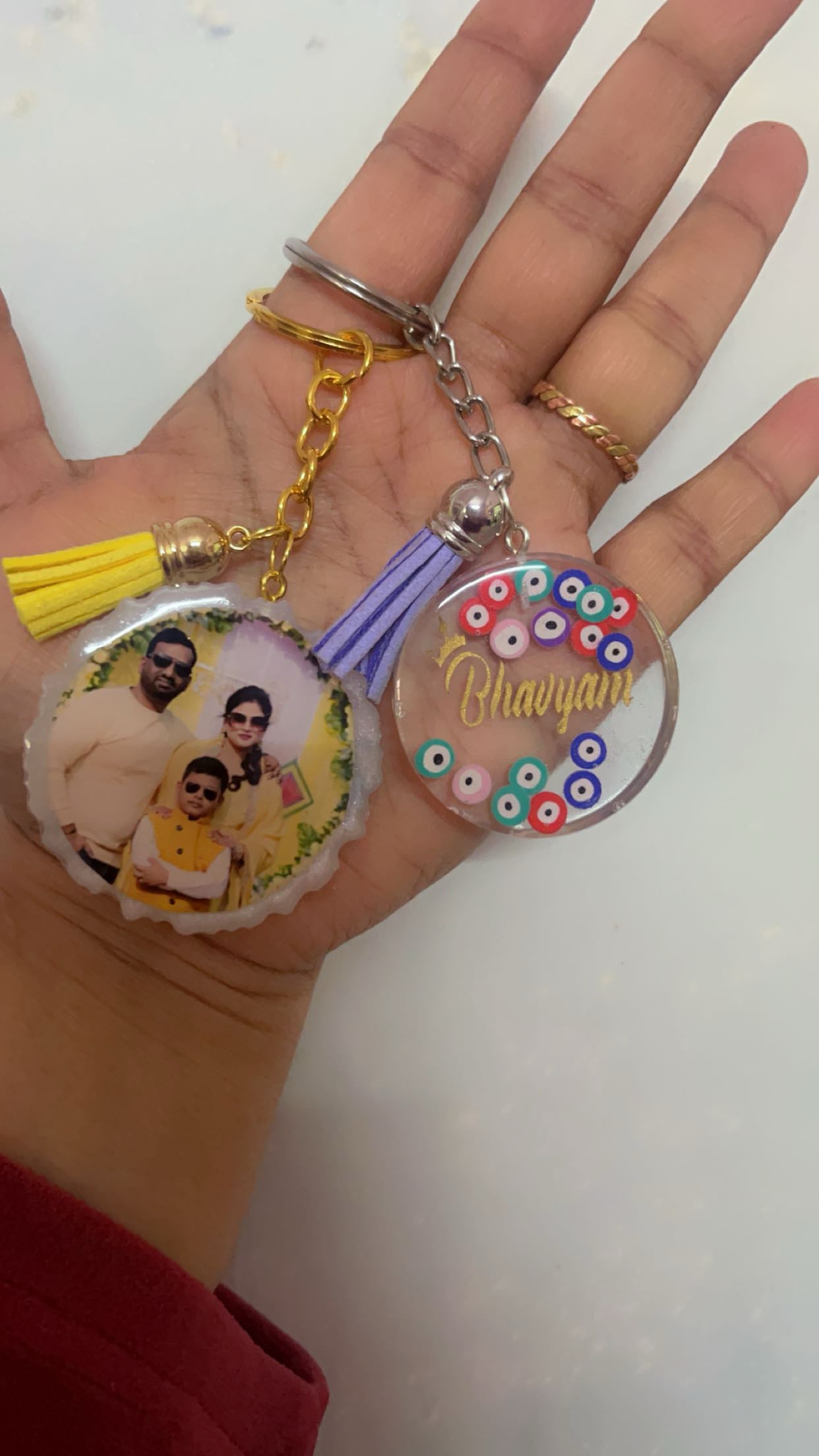 Custom Resin Keyrings (Photo Keyrings/ Name Keyrings/ Alphabet Keyrings)
