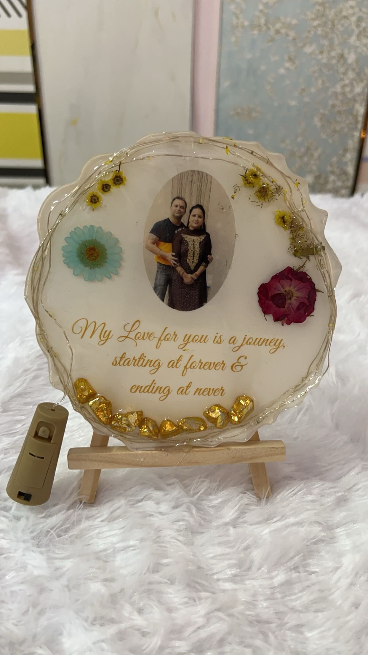 Handcrafted Resin Photo Frame - Personalized Keepsake
