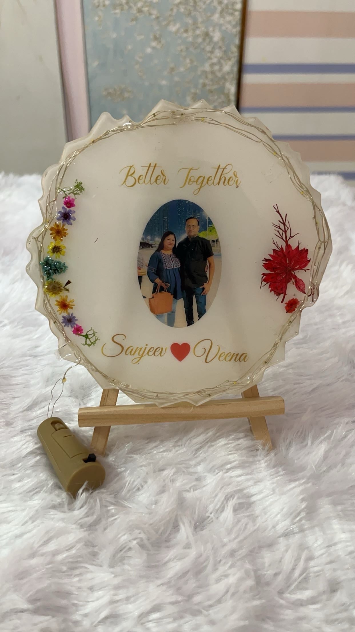 Handcrafted Resin Photo Frame - Personalized Keepsake