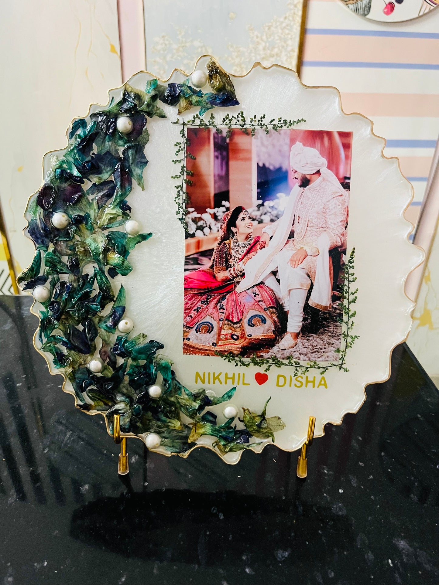 Handcrafted Resin Photo Frame - Personalized Keepsake