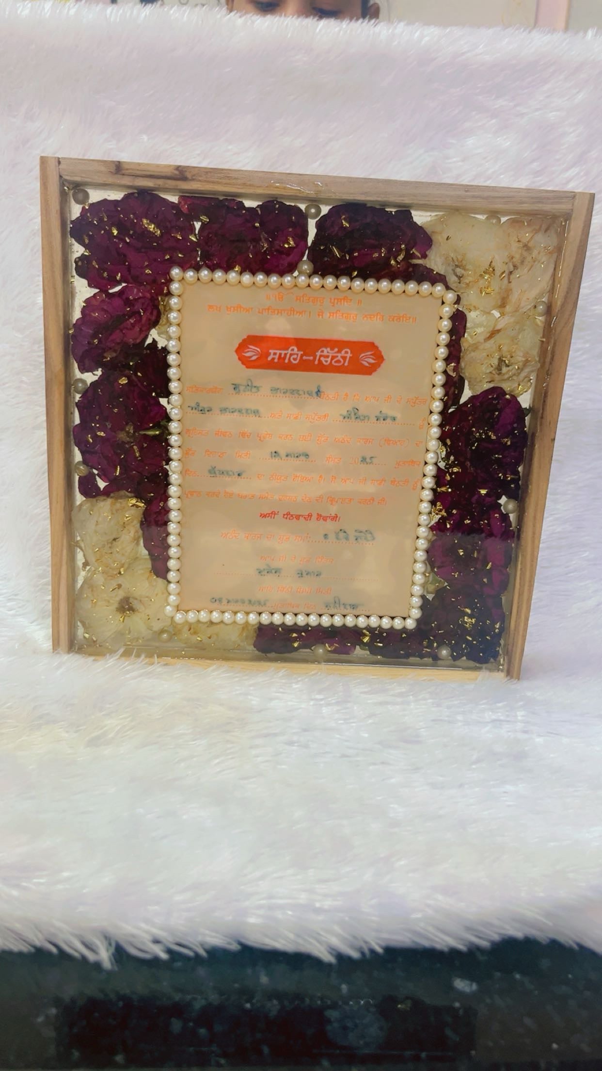 Handcrafted Epoxy Resin Varmala and Kaleere Keepsake