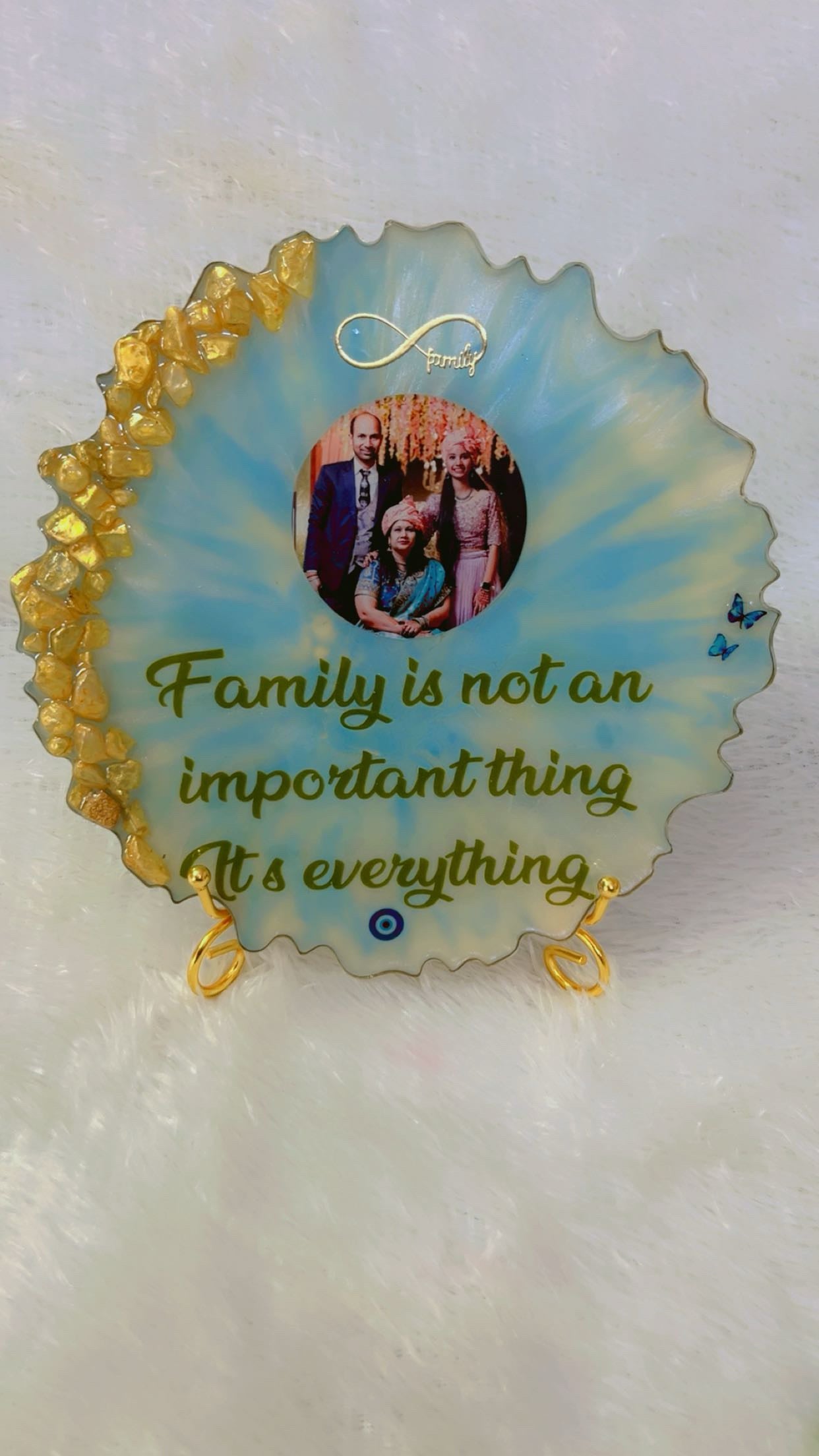 Handcrafted Resin Photo Frame - Personalized Keepsake