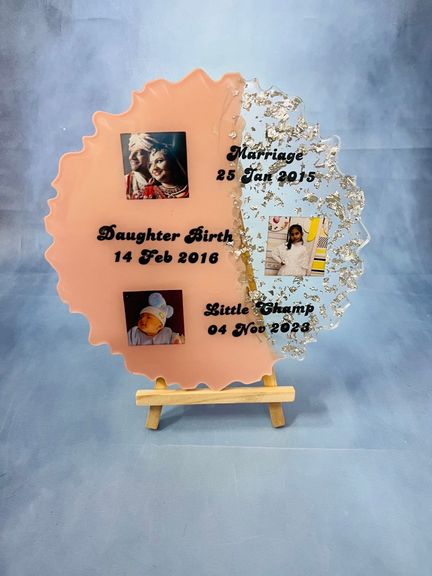 Handcrafted Resin Photo Frame - Personalized Keepsake