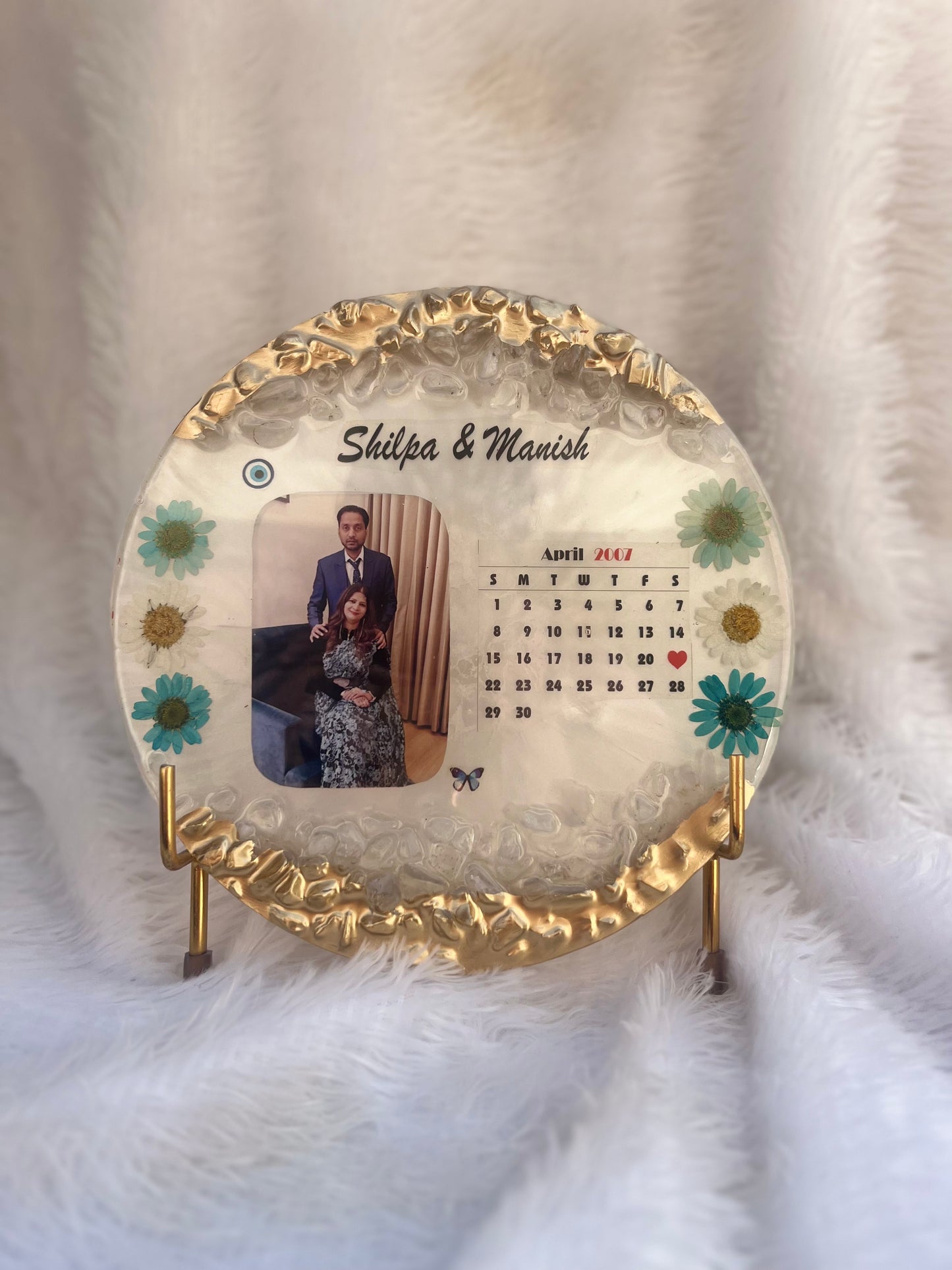 Handcrafted Resin Photo Frame - Personalized Keepsake