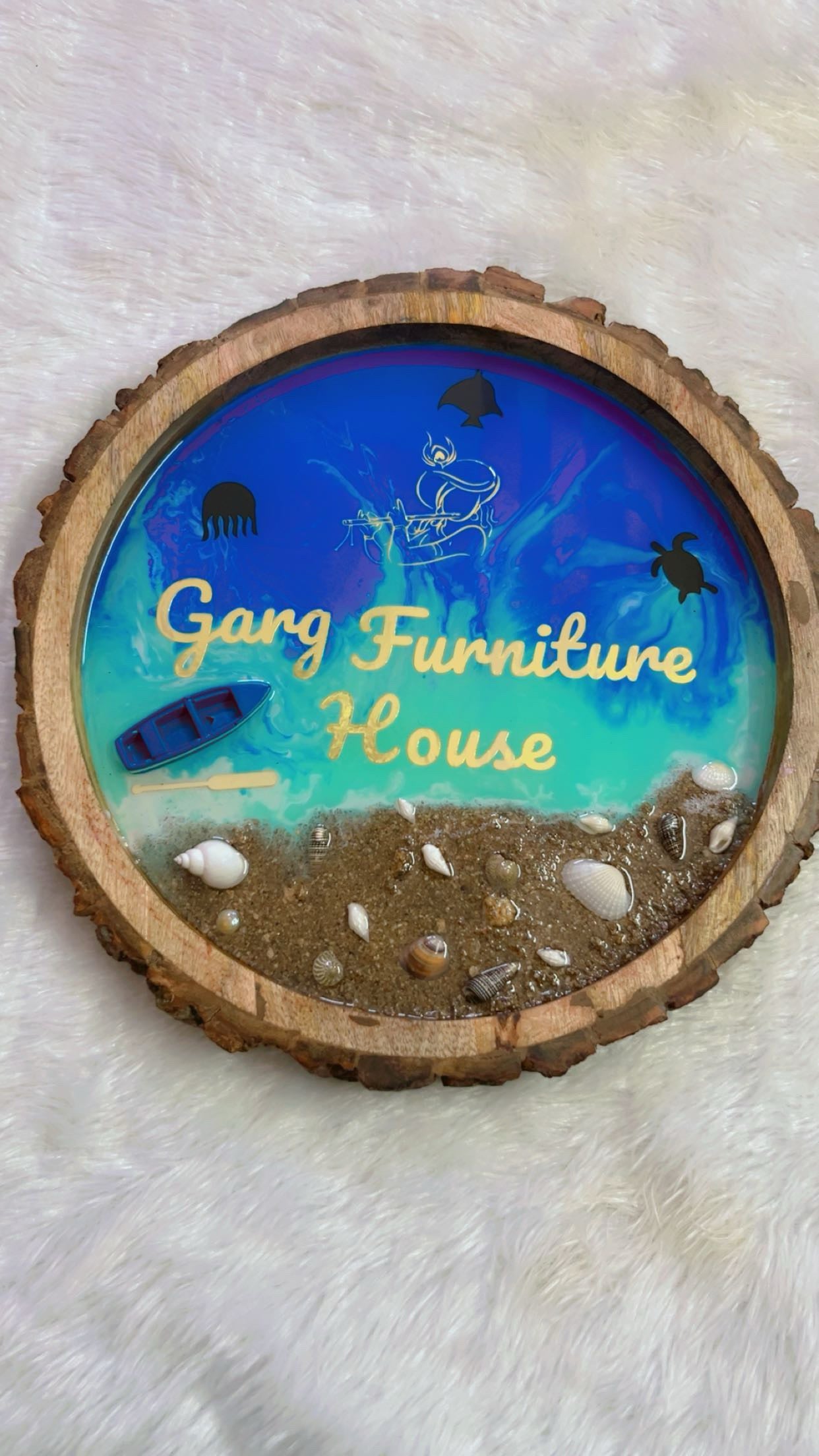 Custom Handcrafted Epoxy Resin Name Plate