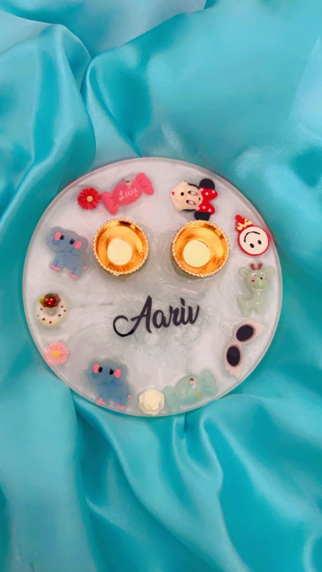 Handcrafted Resin Pooja Thali - Elegant Festive Decor