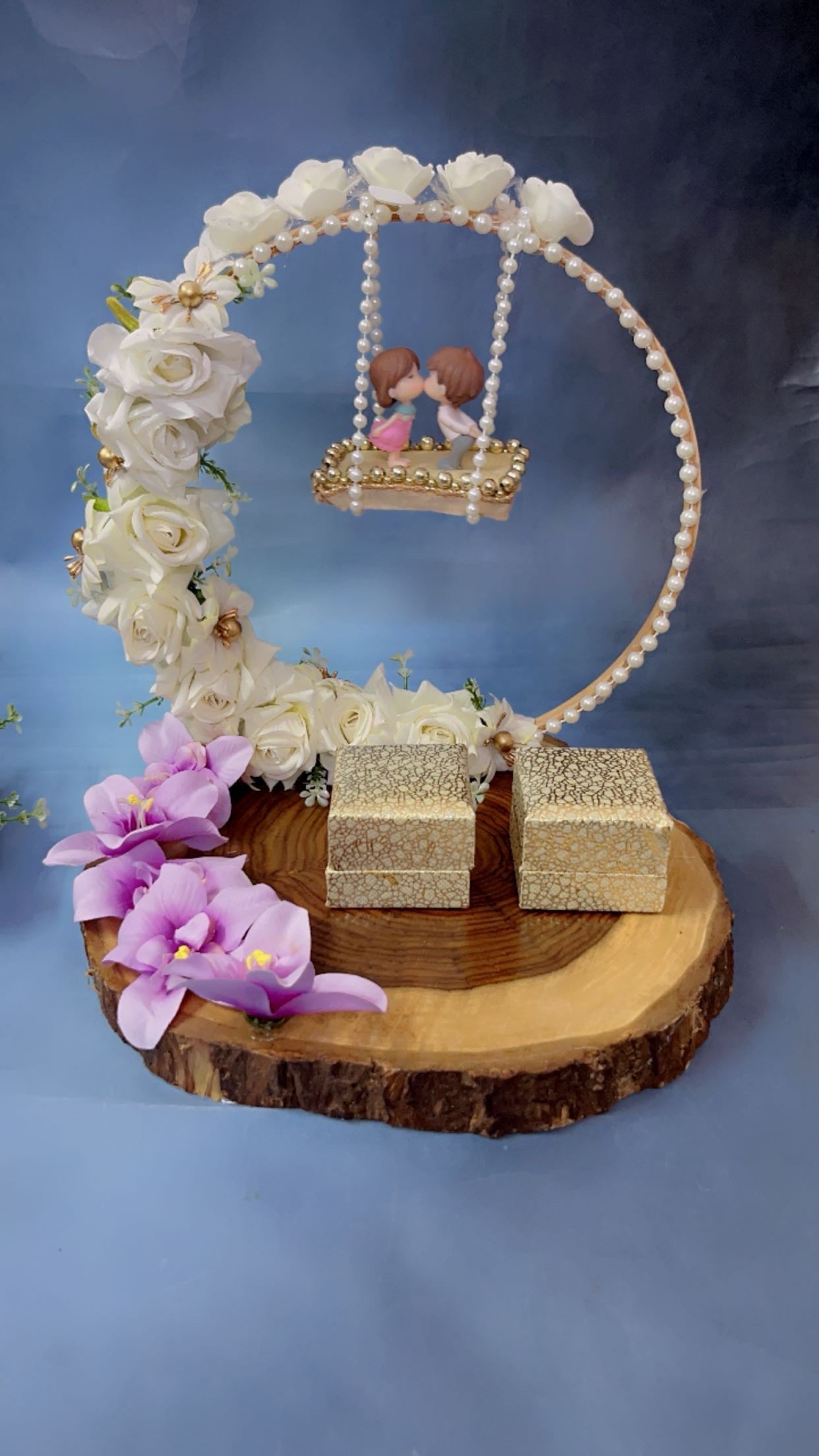 Personalized Ring Haldi Ceremony Platter