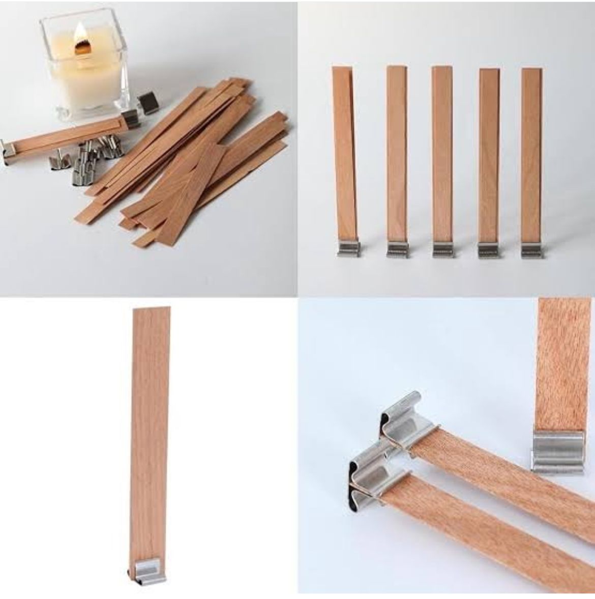 Metal Sustainer For Wooden Wick For Candel