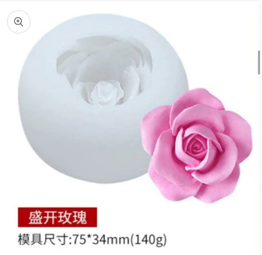 3d rose candle mould