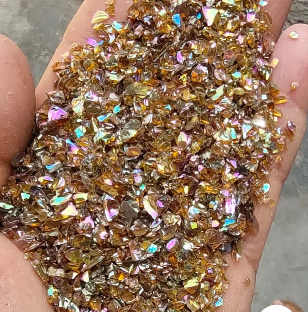 Brown rainbow holographic