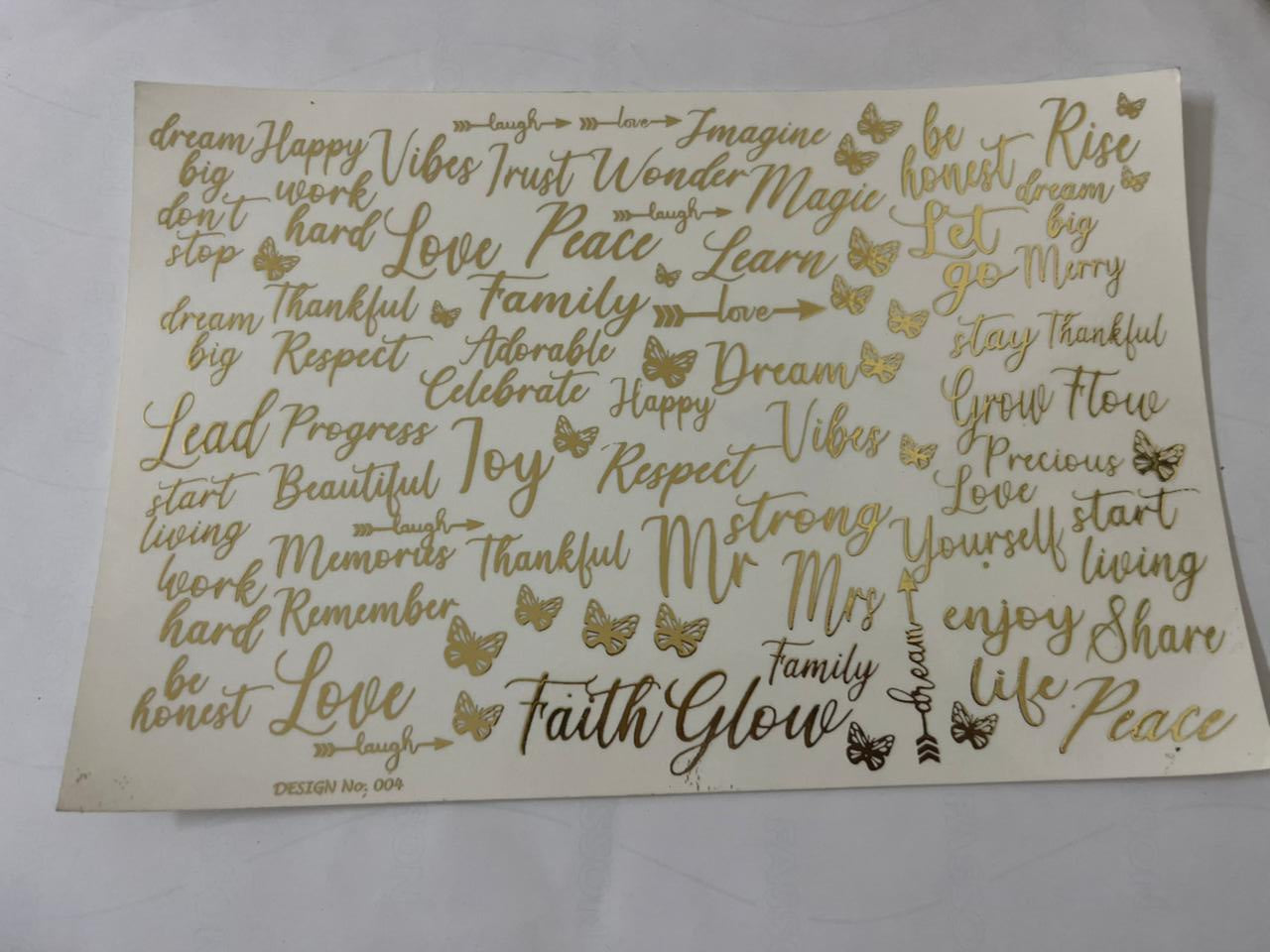 Bold Values Sticker collection Sheet