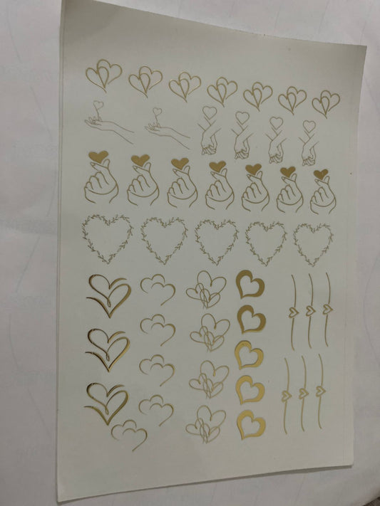 Love Hearts Embossed Sticker