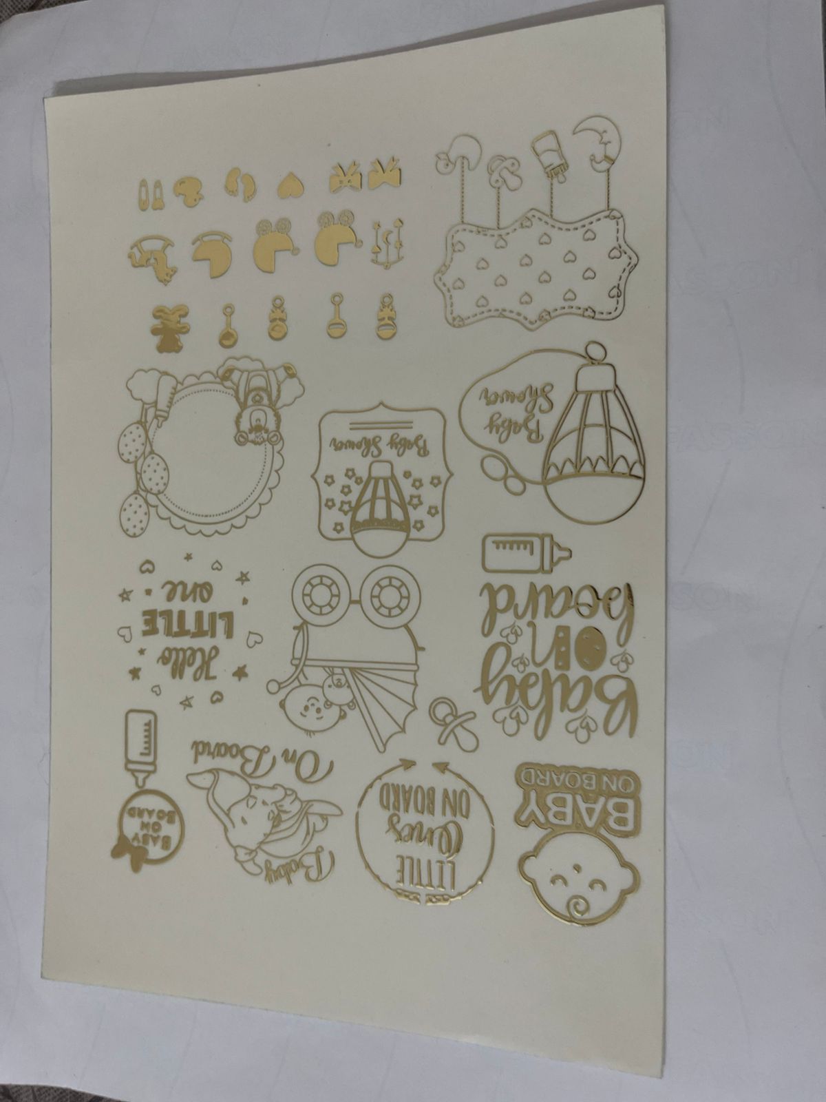 New Born Baby Embossed Sticker