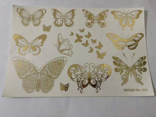 Butterflies Embossed Sticker Sheet