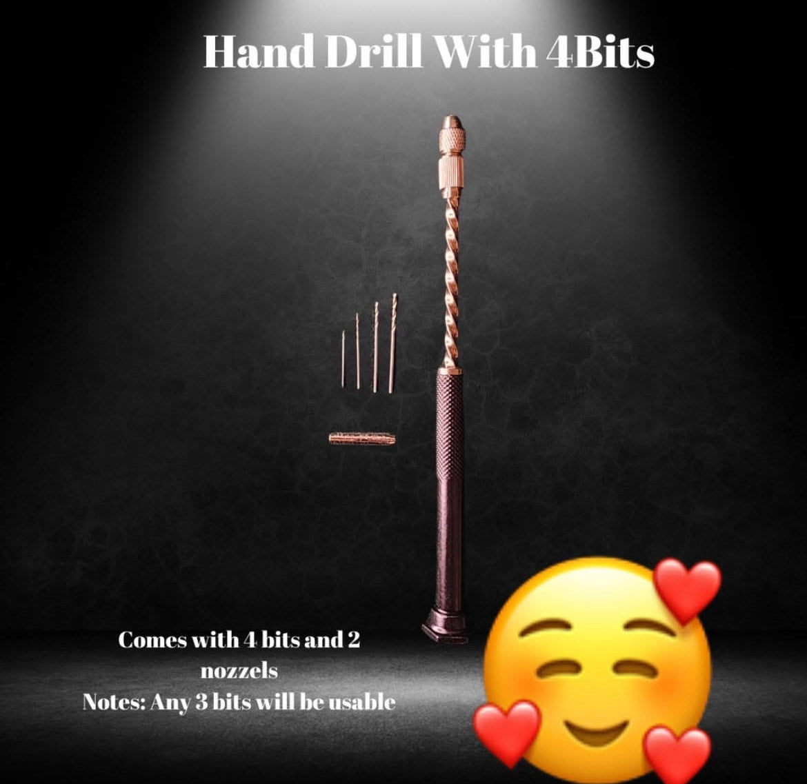 Hand Drill with 4 Bits